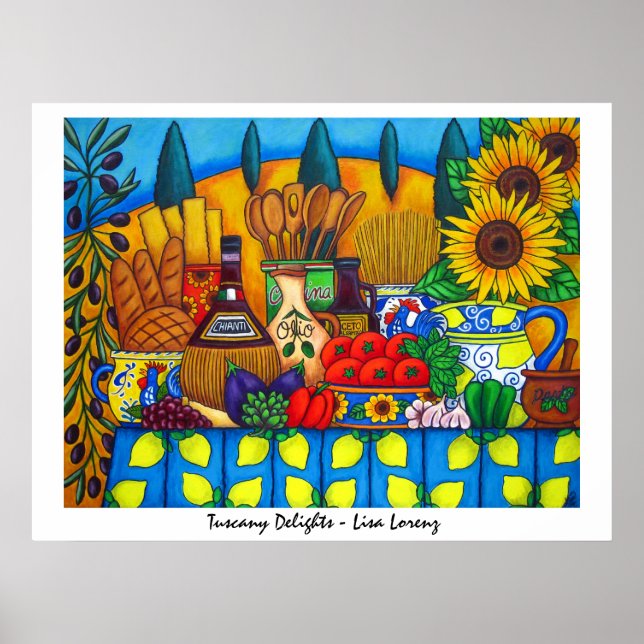 Poster Toscane Delights par Lisa Lorenz (Devant)