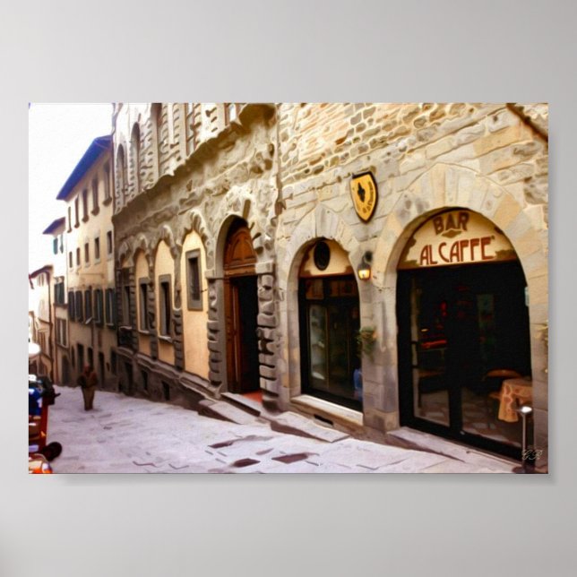 Poster Toscane. Italie. Cortona. (Devant)