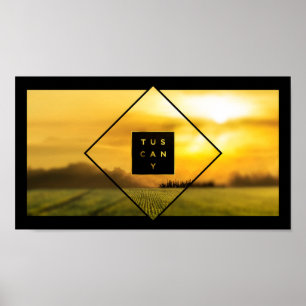 Poster Toscane Italie Sunset Art Paysage Photographie