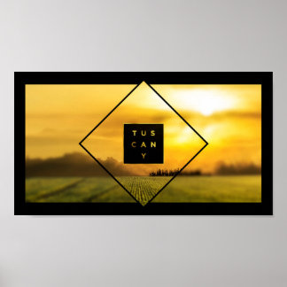 Poster Toscane Italie Sunset Art Paysage Photographie