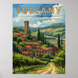 Poster Toscane vintage