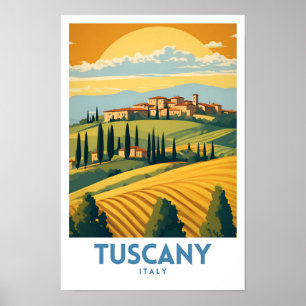 Poster Toscane Voyage Rétro