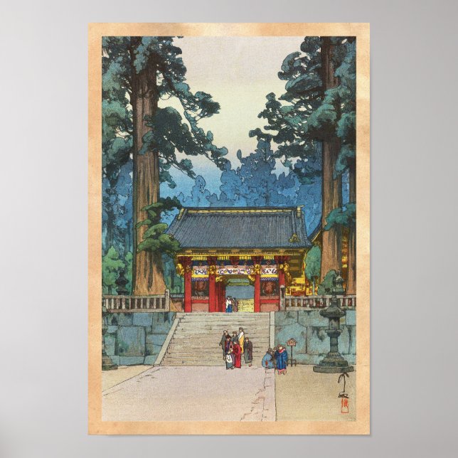 Poster Toshogu Shrine Hiroshi Yoshida art japonais (Devant)