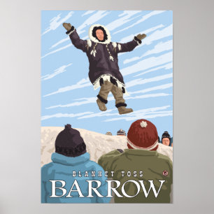 Poster Toss de couverture de l'Alaska - Barrow, Alaska