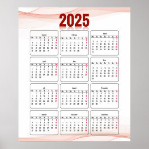 Poster Total annuel minimal abstrait vertical 2025