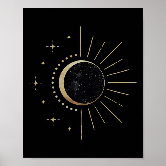 Poster Total Éclipse Solaire Chemin De Totalité (Devant)