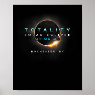 Poster Total Éclipse Solaire Rochester New York