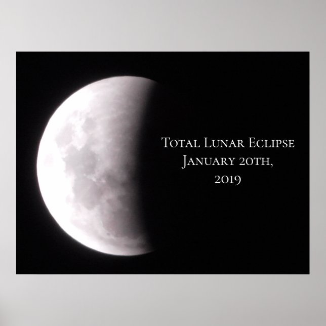 Poster total Lunaire Eclipse Moon (Devant)