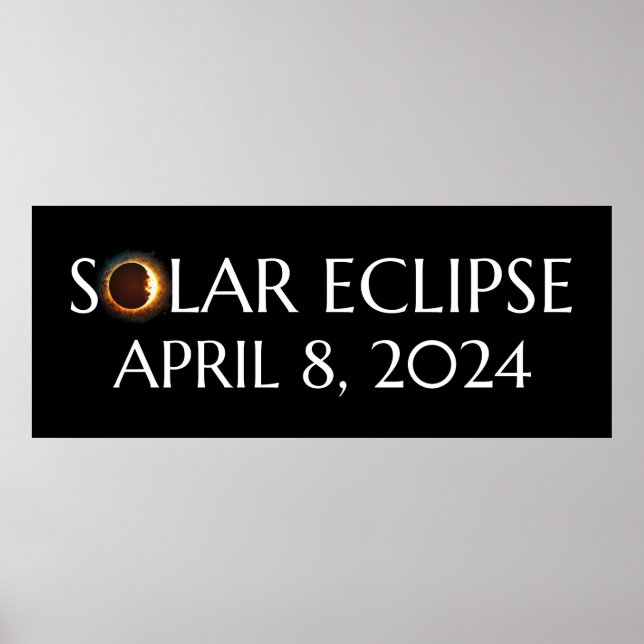 Poster Total Solaire Eclipse USA 8 avril 2024 (Devant)