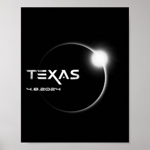 Poster Total Texas 4.08.2024 Total Solar Eclipse 2024