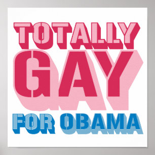Poster Totalement gai pour Obama - .png