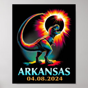 Poster Totalité de l'Arkansas Total Éclipse Solaire 2024 