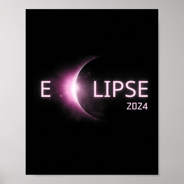 Poster Totalité Éclipse solaire 2024 Total Éclipse solair (Devant)