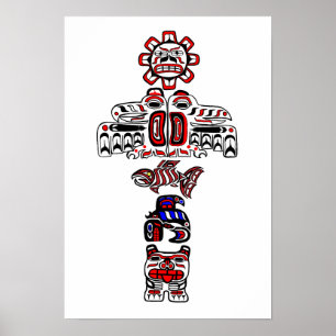 Poster Totem haïda
