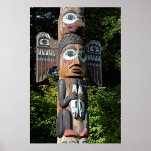 Poster Totem Pole Close Up, Alaska