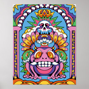 Poster Totem psychédélique