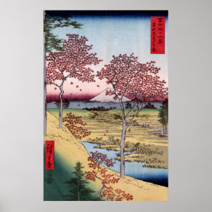 Poster Tōto Meguro Yuhhigaoka, Ando Hiroshige