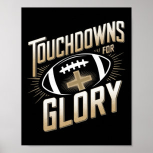 Poster Touchdowns Pour Glory Christian Football Hommes En