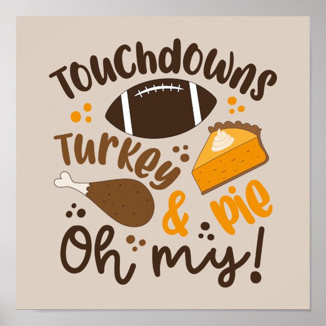 Poster Touchdowns Turquie & tarte | Oh, mon (Devant)