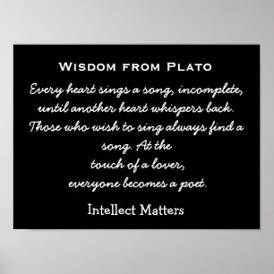 Poster Touche d'un amant - Citation de Platon - impressio