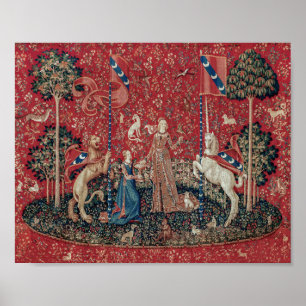 Poster Touche Lady and Unicorn Medieval