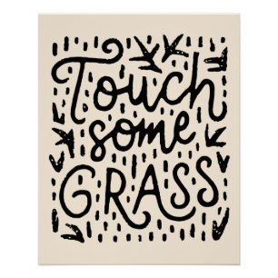 Poster Toucher de l'herbe