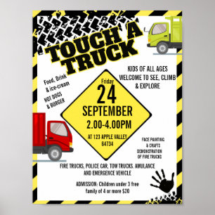 Poster TOUCHER UN événement de thème TRUCK