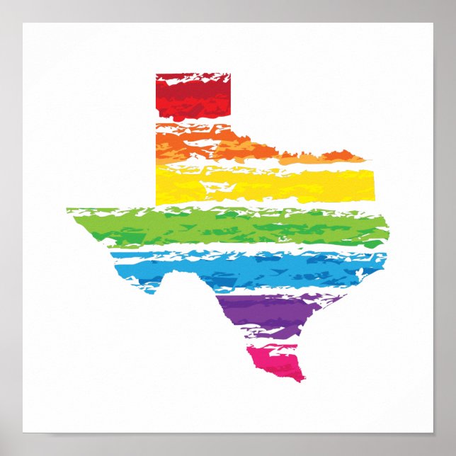 Poster touches de couleur texas (Devant)