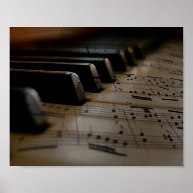 Poster Touches de piano de musique antique (Devant)