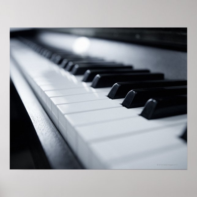 Poster Touches de piano détaillées (Devant)