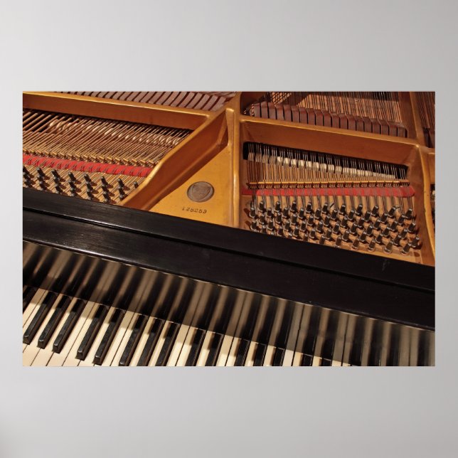 Poster Touches de piano et pinblock (Devant)