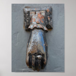 Poster Toucheur de porte à main en laiton
