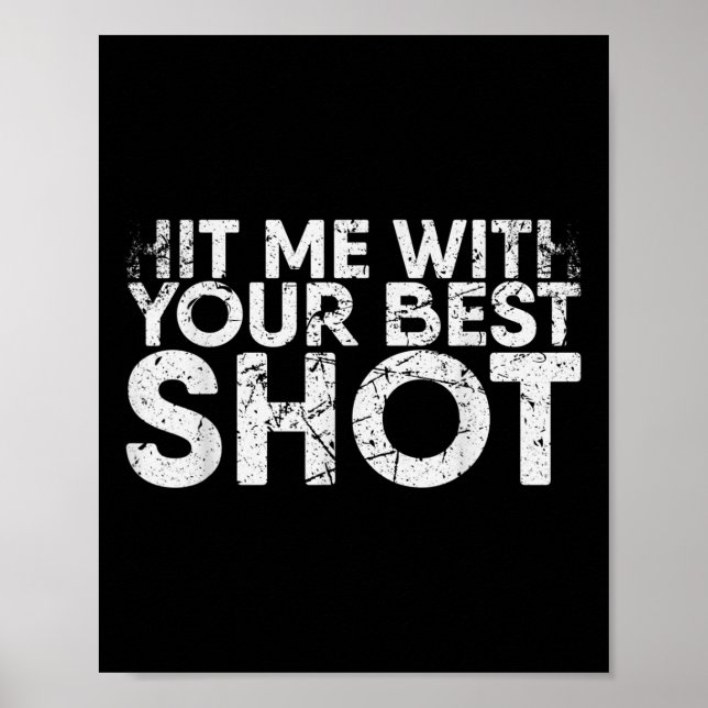 Poster Touchez-Moi Avec Votre Meilleur Tir Pour Badminton (Devant)