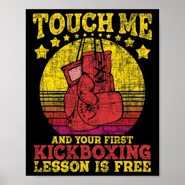 Poster Touchez-moi et votre premier cours de kickboxing e (Devant)