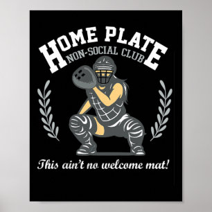 Poster Tough Softll Catcher Club Non Social On n'est pas 