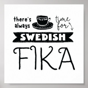 Poster Toujours du temps pour l'affiche suédoise Fika