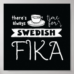 Poster Toujours du temps pour l'affiche suédoise Fika