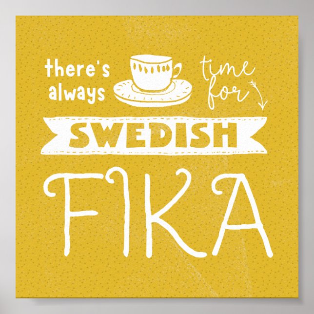 Poster Toujours du temps pour l'affiche suédoise Fika (Devant)