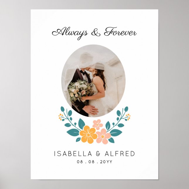 Poster Toujours et pour toujours Photo et texte personnal (Devant)