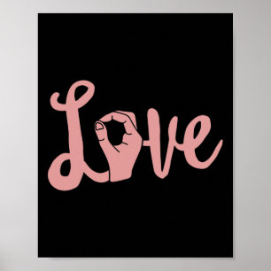 Poster Toujours gagner Asl Enseignant Sourd Sensibilisati