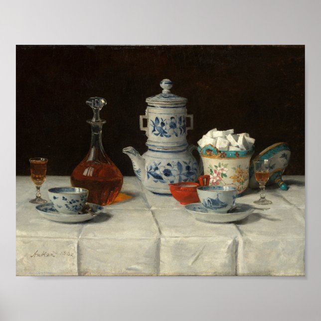 Poster Toujours la vie avec le cadre de café | Albert Ank (Devant)
