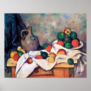 Poster Toujours la vie avec les fruits, Paul Cezanne