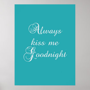 Poster Toujours M'Embrasser Bonne nuit