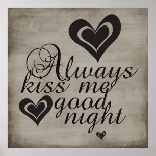 Poster Toujours M'Embrasser Bonne nuit