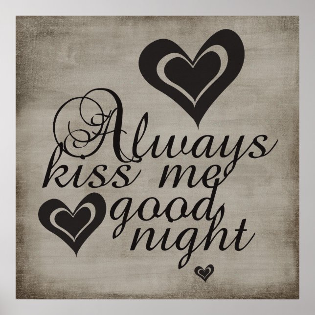 Poster Toujours M'Embrasser Bonne nuit (Devant)