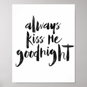 Poster Toujours M'Embrasser Bonne nuit
