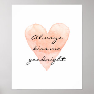 Poster Toujours m'embrasser bonne nuit