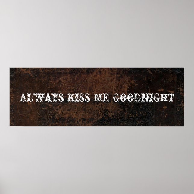 Poster Toujours M'Embrasser Goodnight Vintage (Devant)