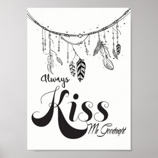 Poster Toujours M'Embrasser Goodnight Wall Art
