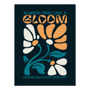 Poster Toujours s'élever comme une citation positive Bloo